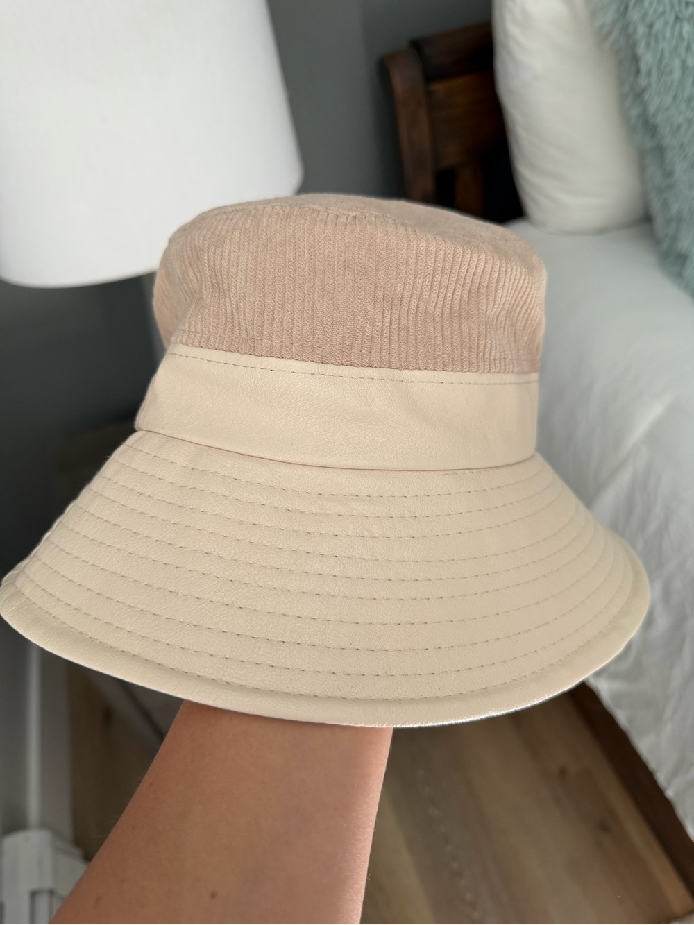 Neutral Beige Bucket Hat - Women Accessories